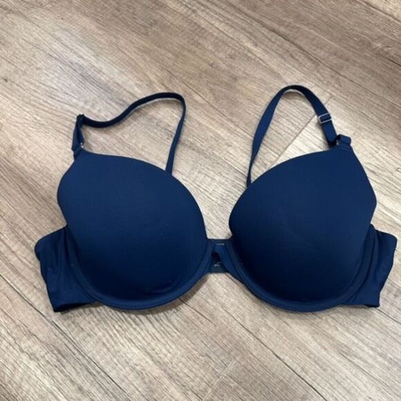 Soma Memorable Full Coverage T-Shirt Bra Dark Teal Blue Bra Size 38B - Picture 2 of 9